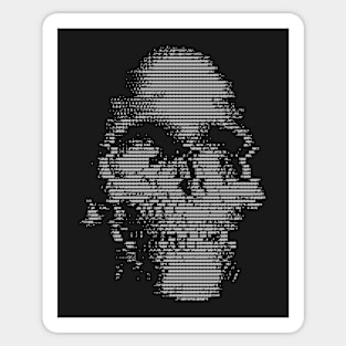 ASCII Skull Sticker